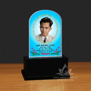 Ảnh thờ pha lê in màu 10x15 đế gỗ sơn đen