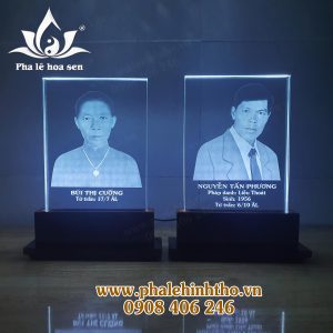 Ảnh thờ pha lê khắc laser kích thước 18x25cm