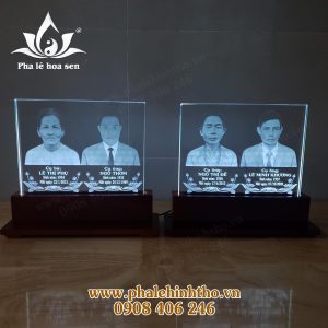 Ảnh thờ pha lê khắc laser kích thước 25x20cm
