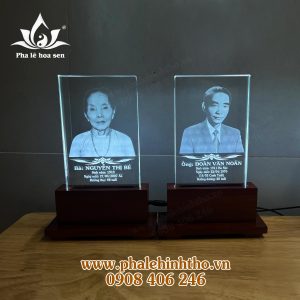 Ảnh thờ pha lê khắc laser 12x20cm