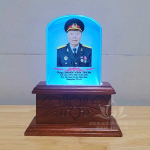 Ảnh thờ pha lê in màu 9x12cm đế ngang