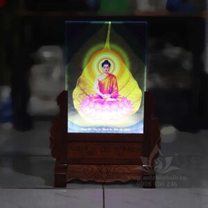 Đức phật thích ca mâu ni pha lê in màu 25x35cm