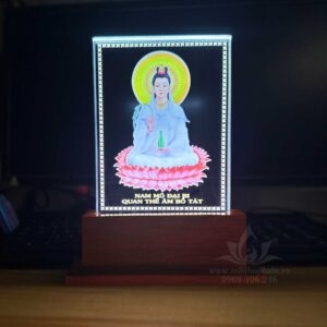 Quan âm bồ tát in k nền 15x21cm
