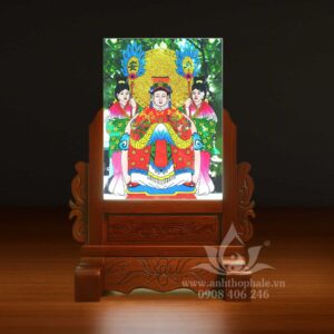 Ảnh thờ pha lê in hình Cửu Thiên Huyền Nữ 22x30cm